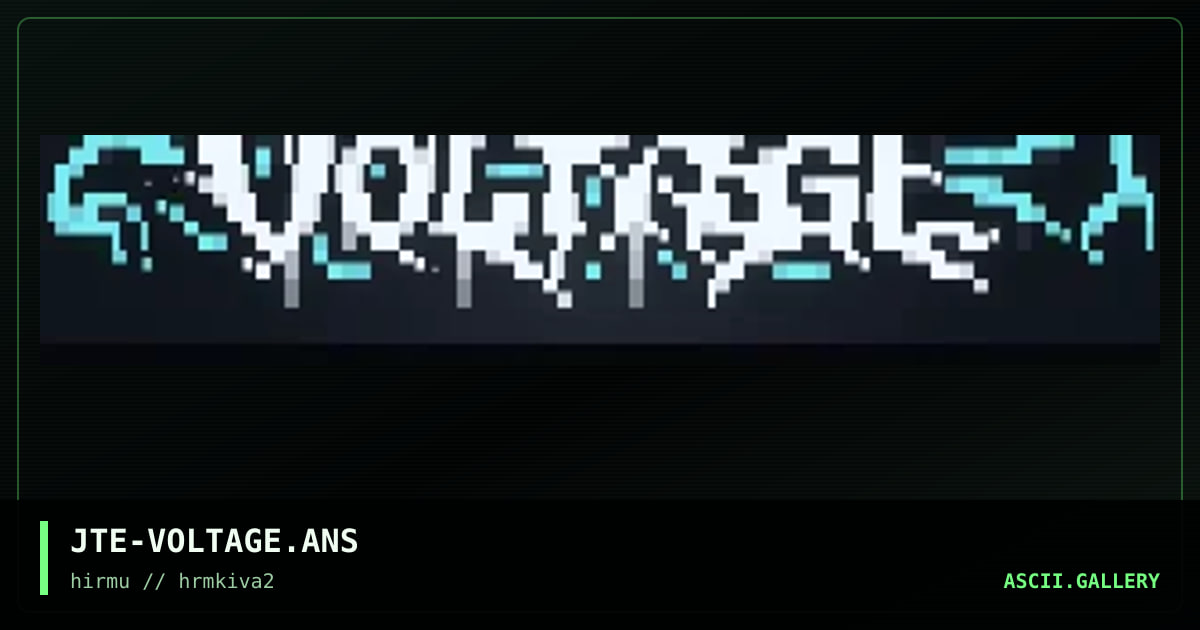 Voltage logo, by jate, 2018
