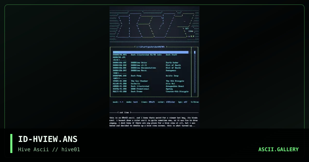 HiveView Promo Screen, by inspectah deck, 1998