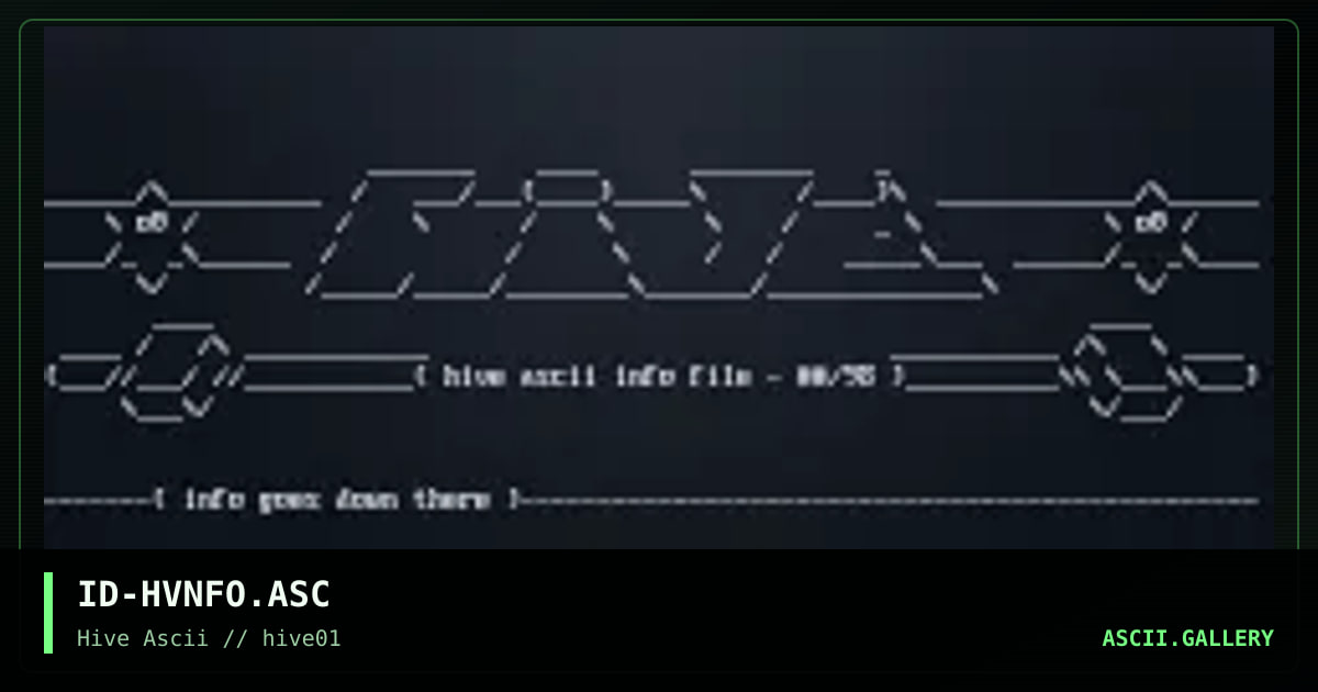 Hive Info File, by inspectah deck, 1998