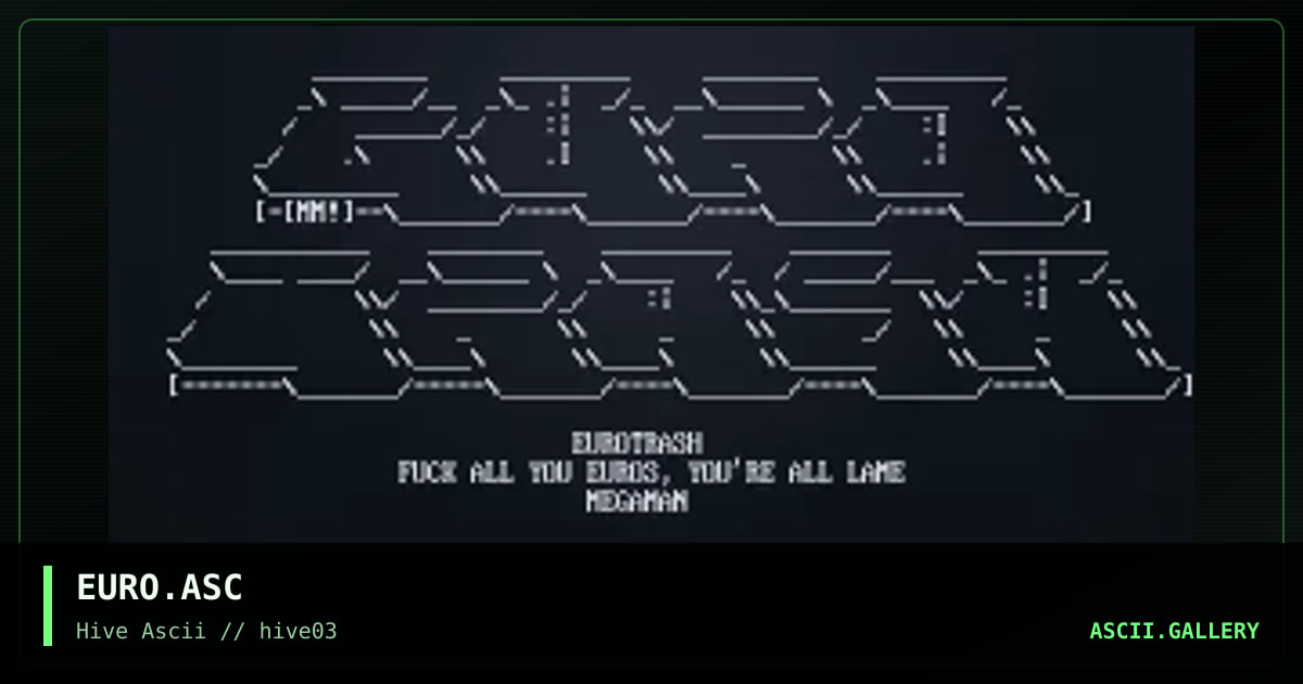 EURO.ASC, by megaman, 1998
