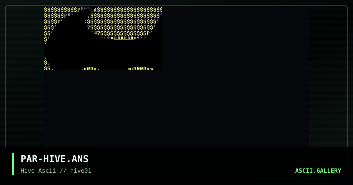 Hive, Dark's Ascii Dept, by pariah, 1998