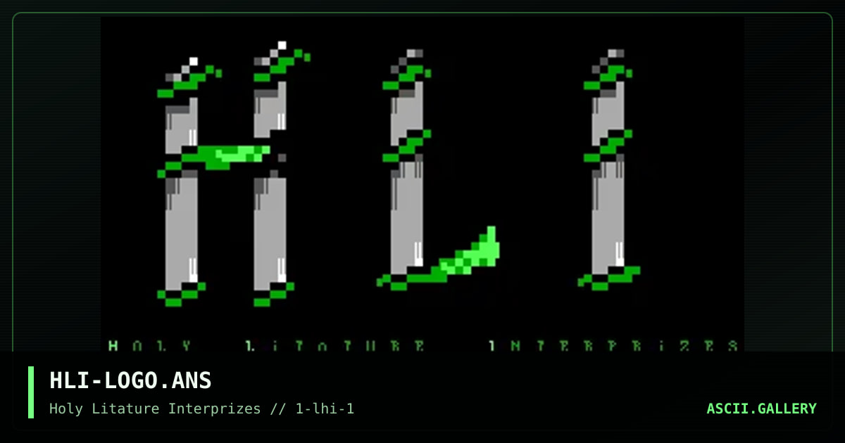 HLI-LOGO.ANS, by the egyptian avenger, 1994