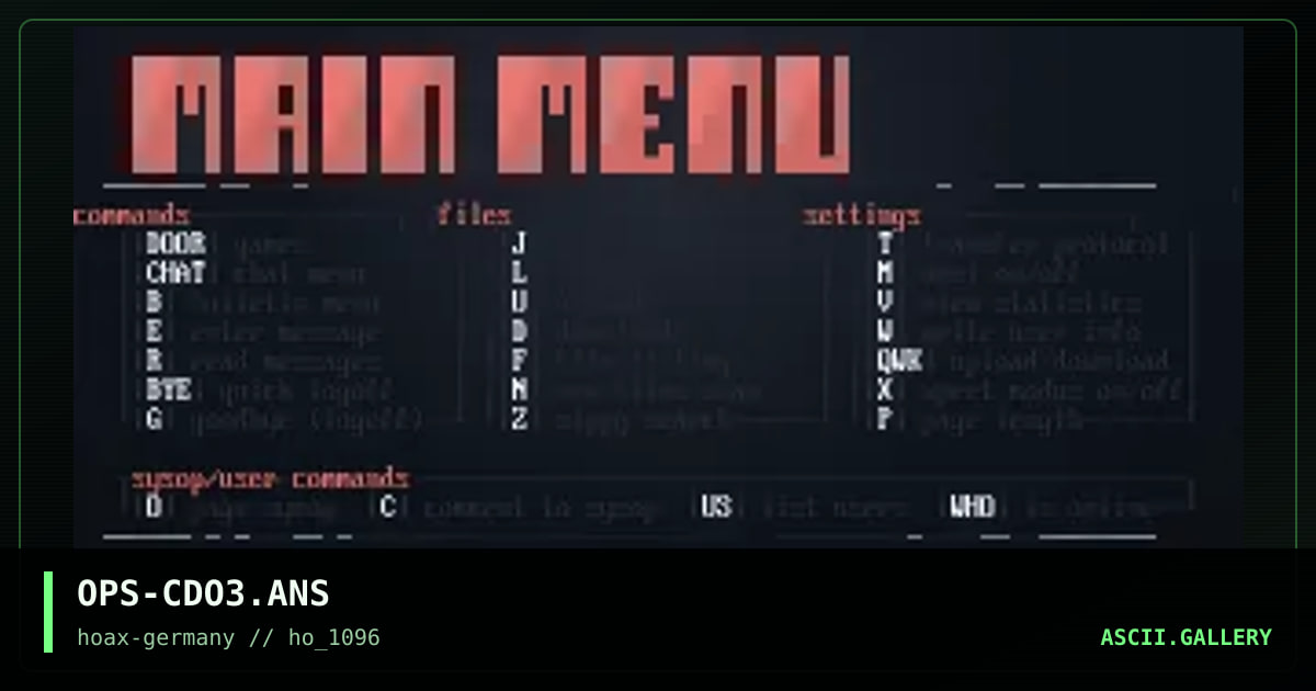 OPS-CDO3.ANS, by oops, 1996