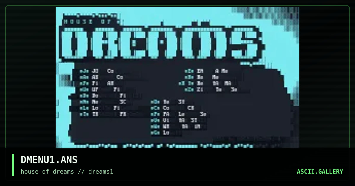 DMENU1.ANS, by hackintosh, 1996