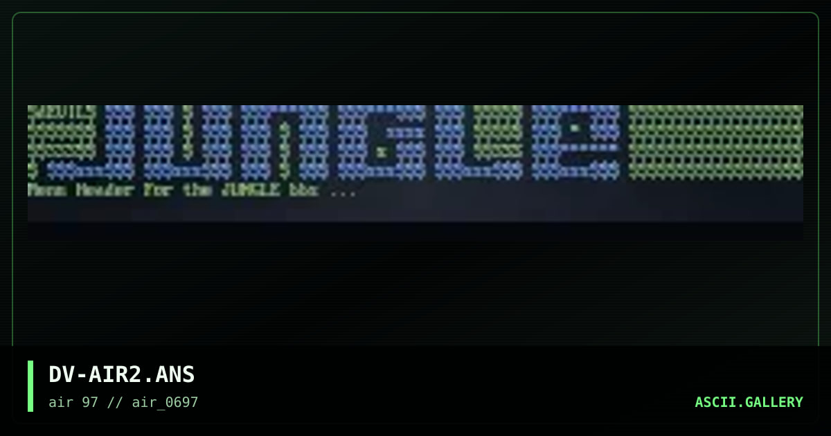 menu_header_//jUngle+bbs, by devil, 1997