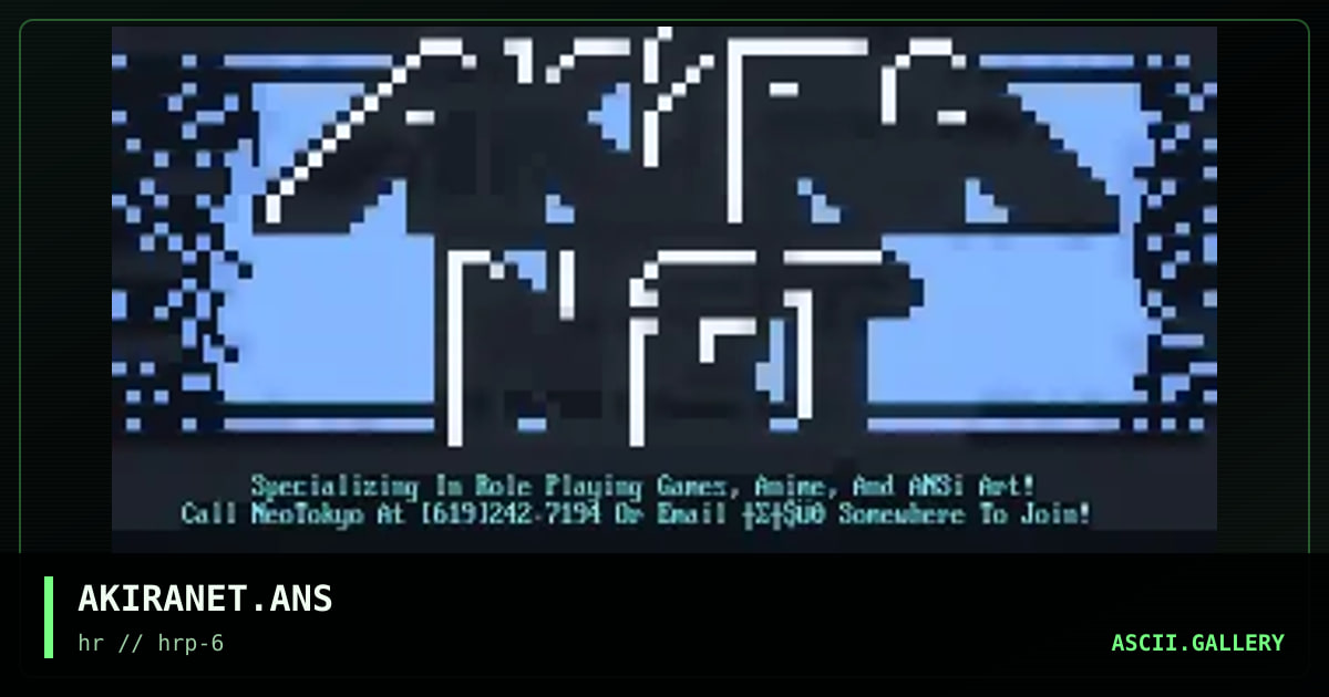 AKIRANET.ANS, by tetsuo, 1994