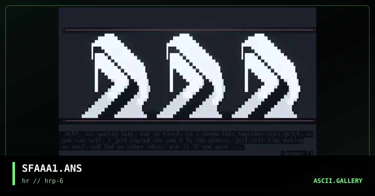 SFAAA1.ANS, by semper fi, 1994