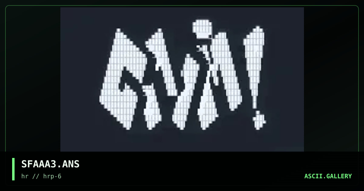 SFAAA3.ANS, by semper fi, 1994