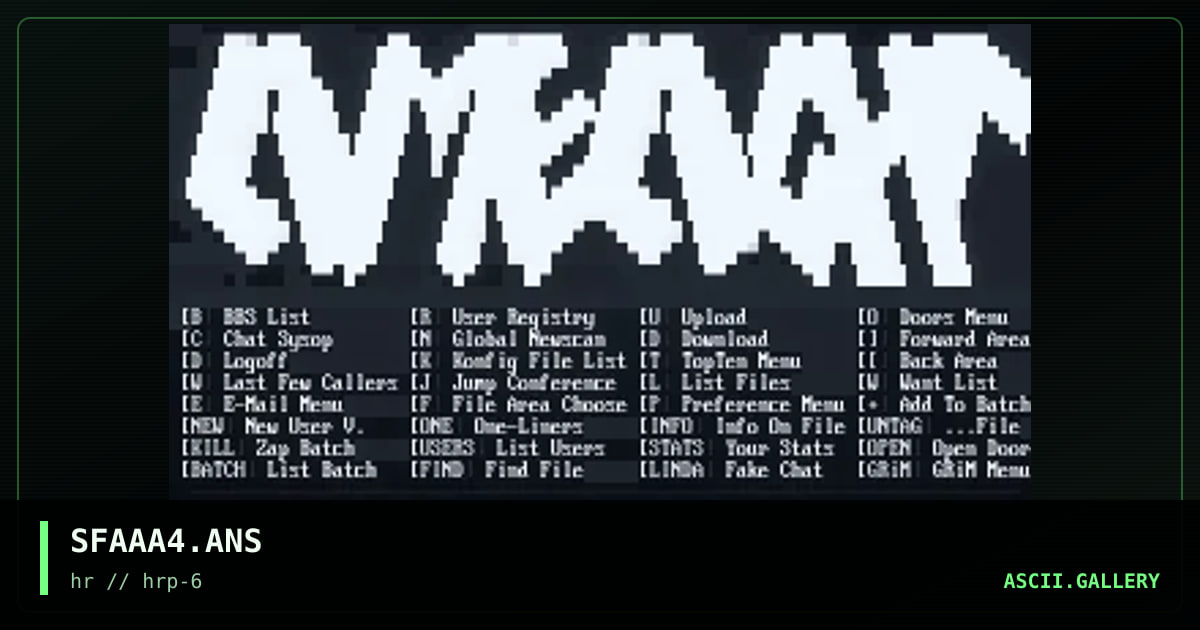 SFAAA4.ANS, by semper fi, 1994