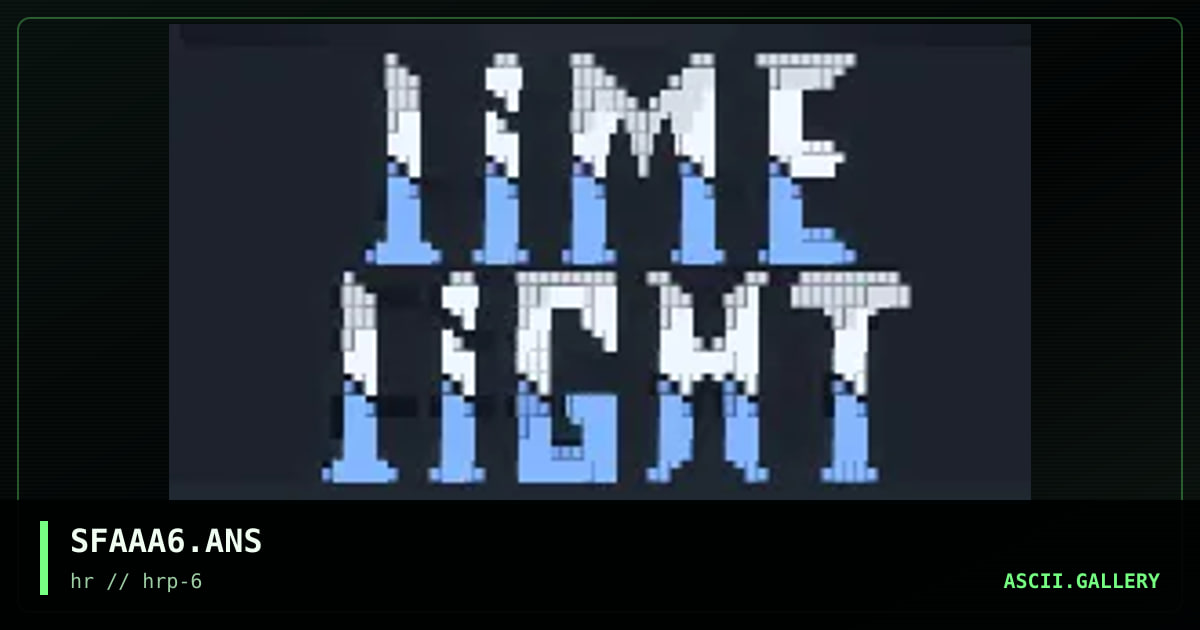 SFAAA6.ANS, by semper fi, 1994