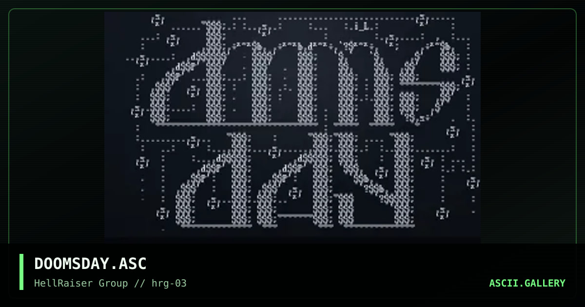 DOOmsdaY station logo, by iron_lung, 1997