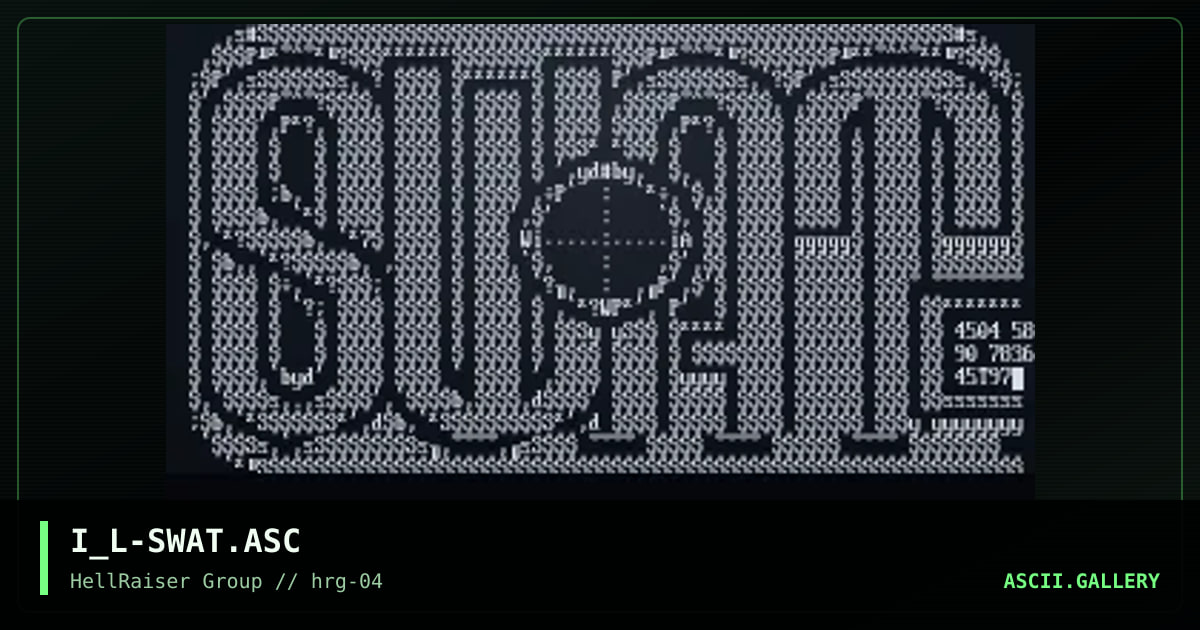 SWAt, by iron_lung, 1997