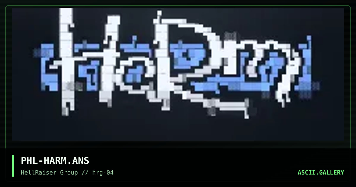 HARM logo, by phantom lord, 1997