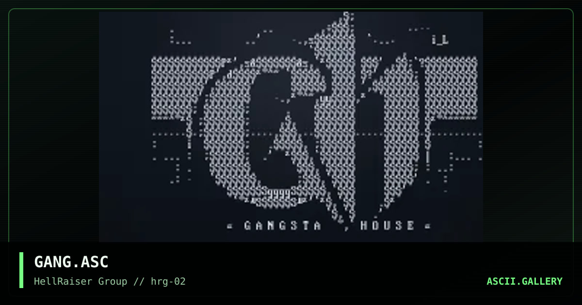 Gangsta H0use! logo, by iron_lung, 1997