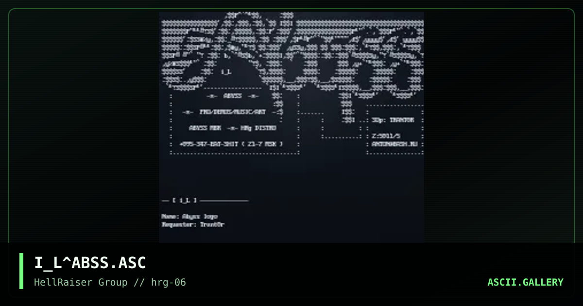 Abyss Logo, by iron_lung, 1997