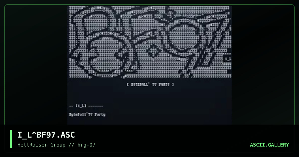 Bytefall '97 party, by iron_lung, 1997