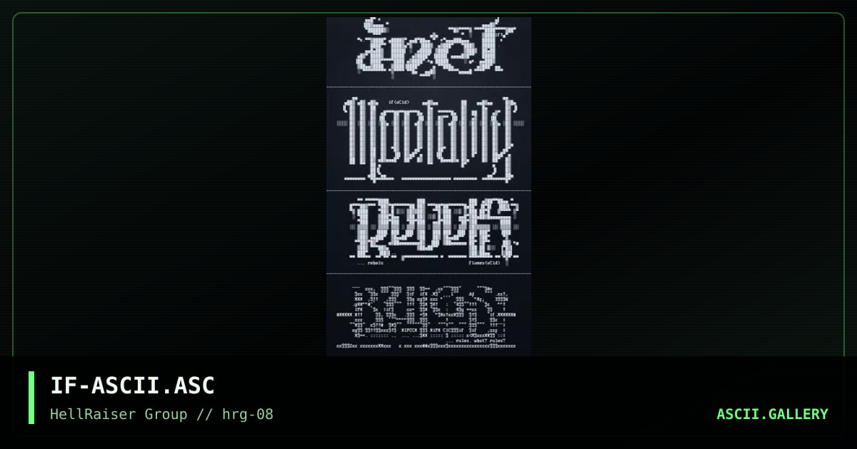 IF-ASCII.ASC, by infernal flames, 1997