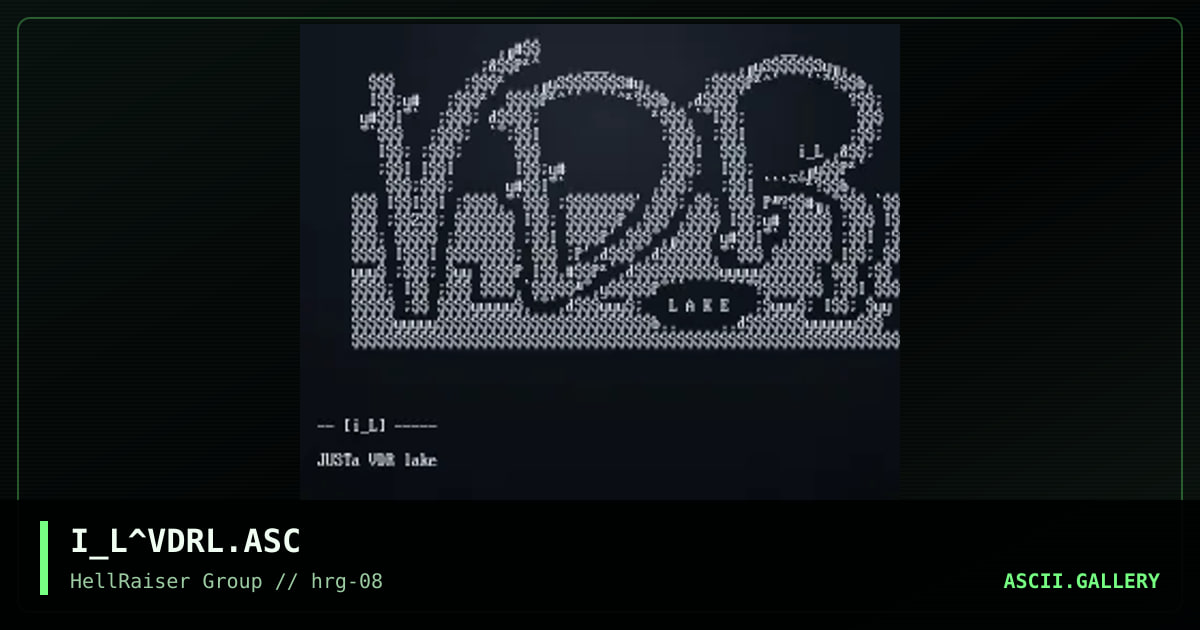 VDR LAKE, by iron_lung, 1997