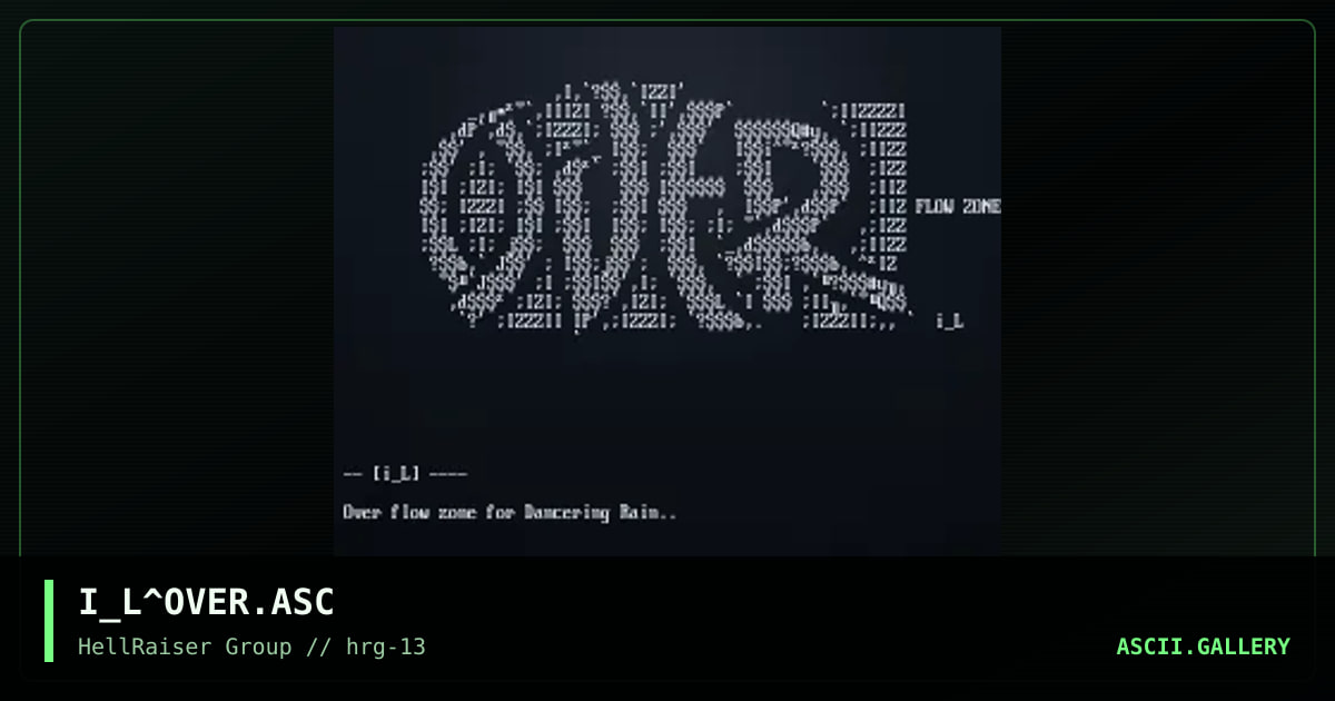 Over flow zone, by iron_lung, 1998