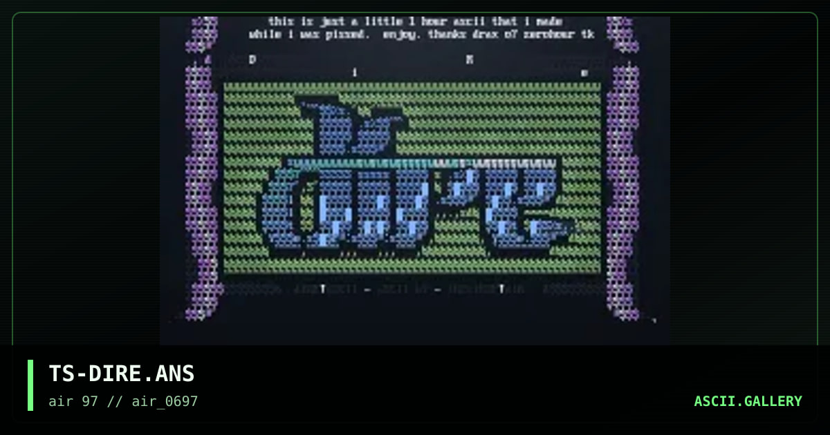 dire!ascii, by the sleep, 1997