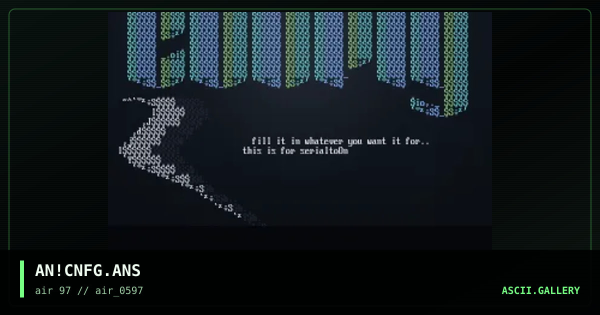 config screen fer serial2n!, by aneurizm, 1997