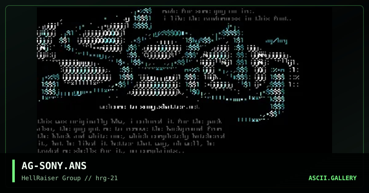 AG-SONY.ANS, by agrippa, 1998
