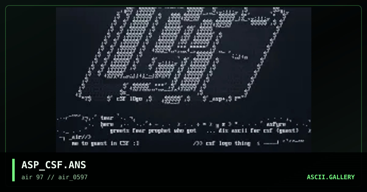 ASP_CSF.ANS, by aspyre, 1997