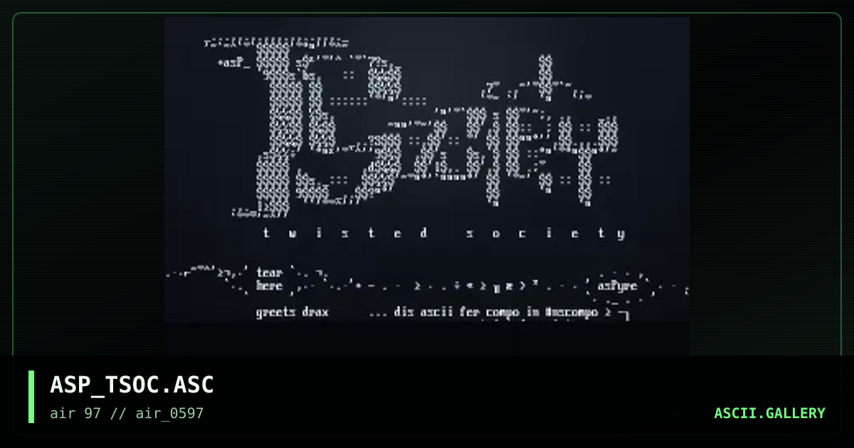 twisted_society_logo, by aspyre, 1997