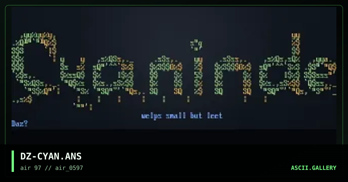cyan?, by daz, 1997
