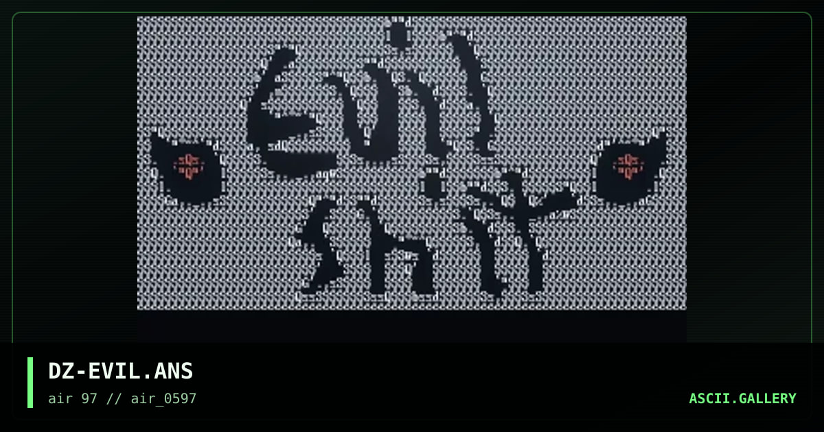 evil shit, by daz, 1997