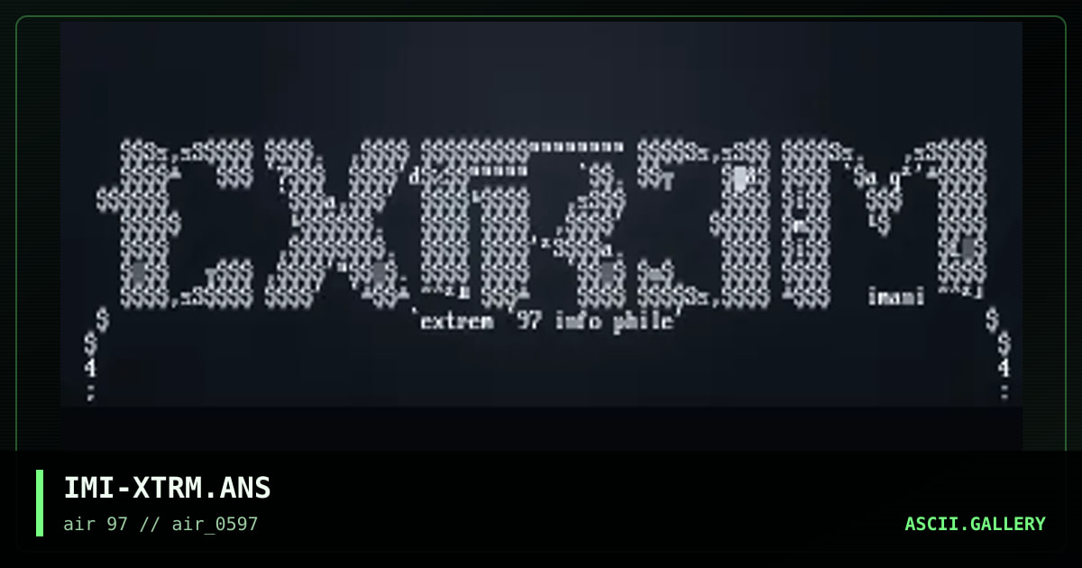 emtrem info phile, by imani, 1997