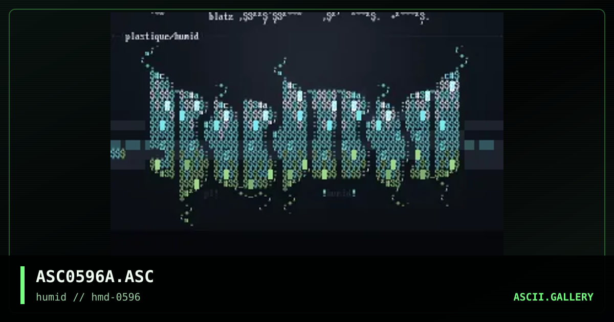 may ascii cluster, by cidica, spear, demize, plastique, blatz, 1996