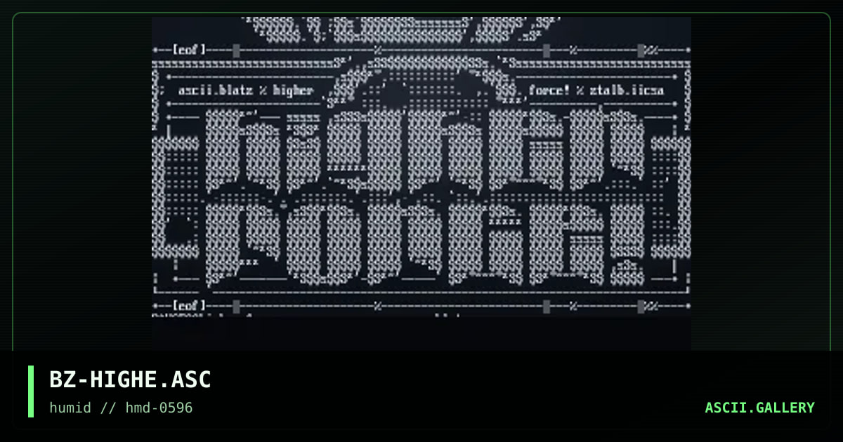 higher force, by blatz, 1996