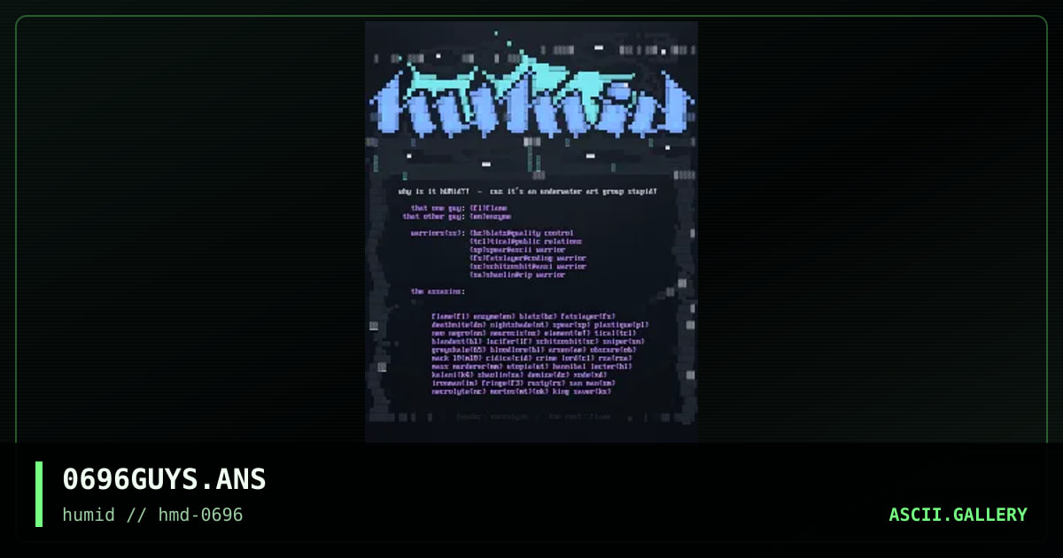 hUmid 0696 memberlist, by humid, 1996