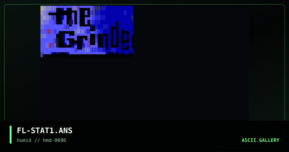 the grinder stats screen, by flame, 1996
