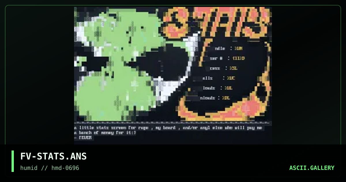 rage stats screen, by fever, 1996
