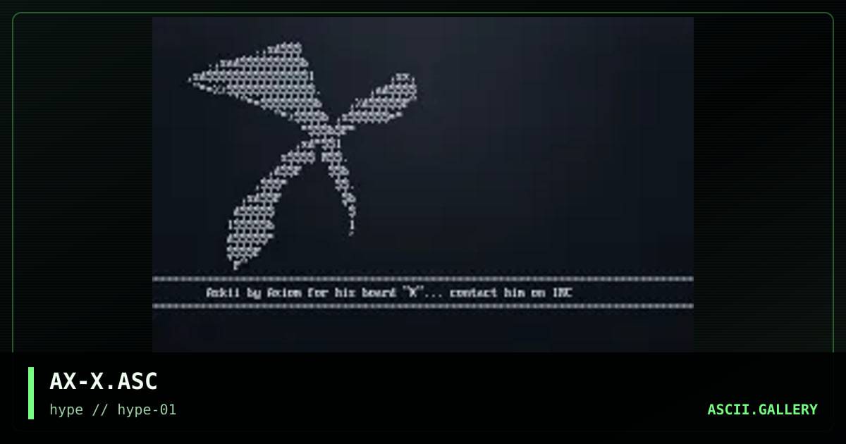 Axiom's "X" bbs, by axiom, 1996