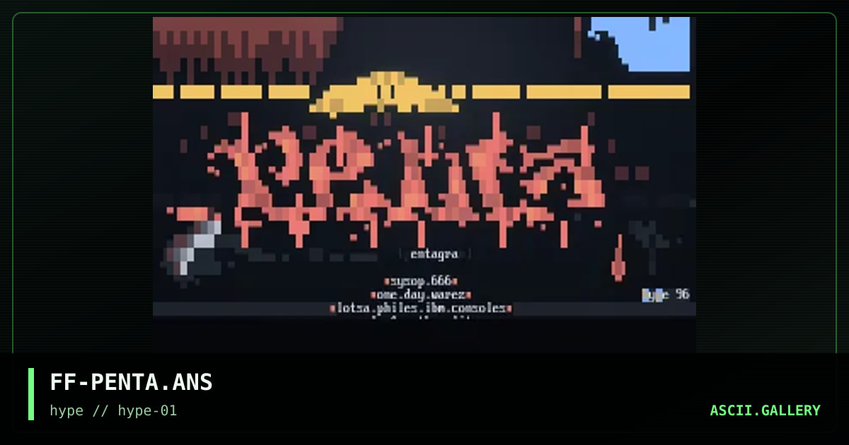 pentagram.logon.ansi, by free fall, 1996