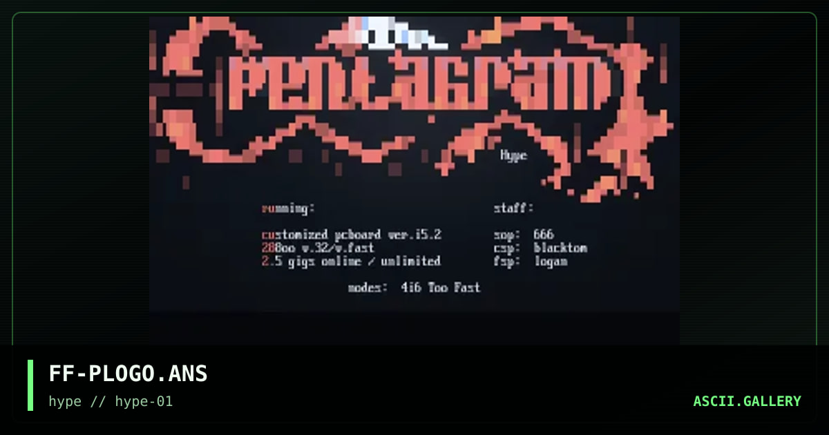 Pentagram.systems, by free fall, 1996