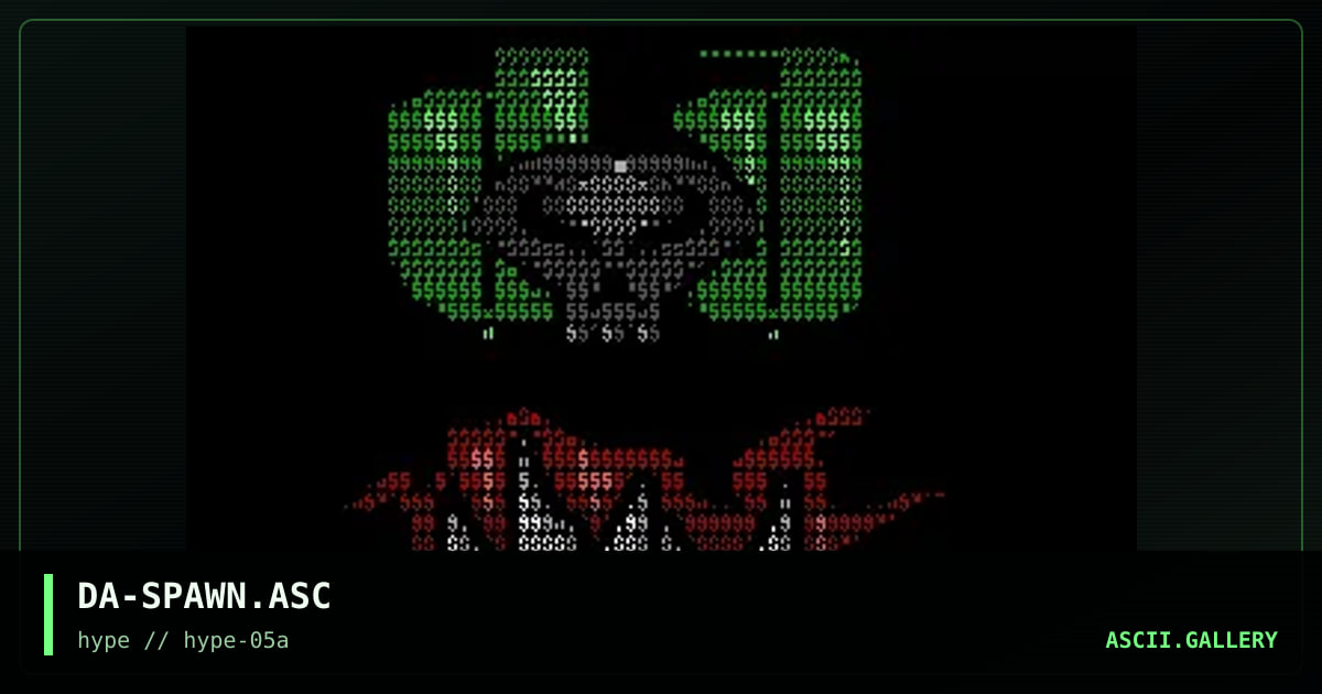 " Spawn Promo ascii 002 ", by dracula, 1996
