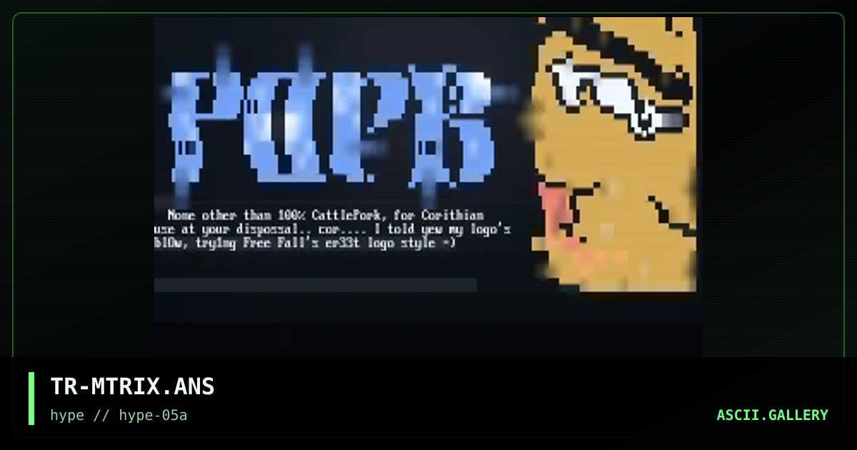 " S1ck compo 2 ansi ", by trident, 1996