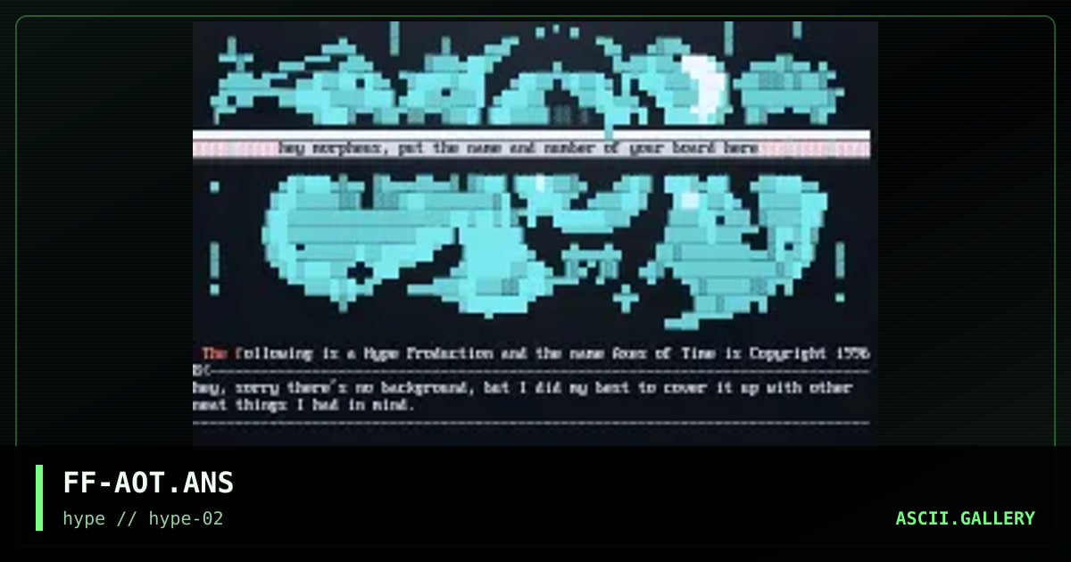 "Axes of Time" Pic, by free fall, 1996