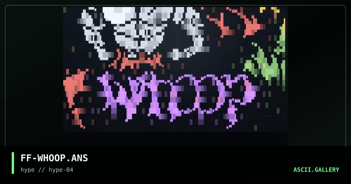 " Wh00p Pic ", by free fall, 1996