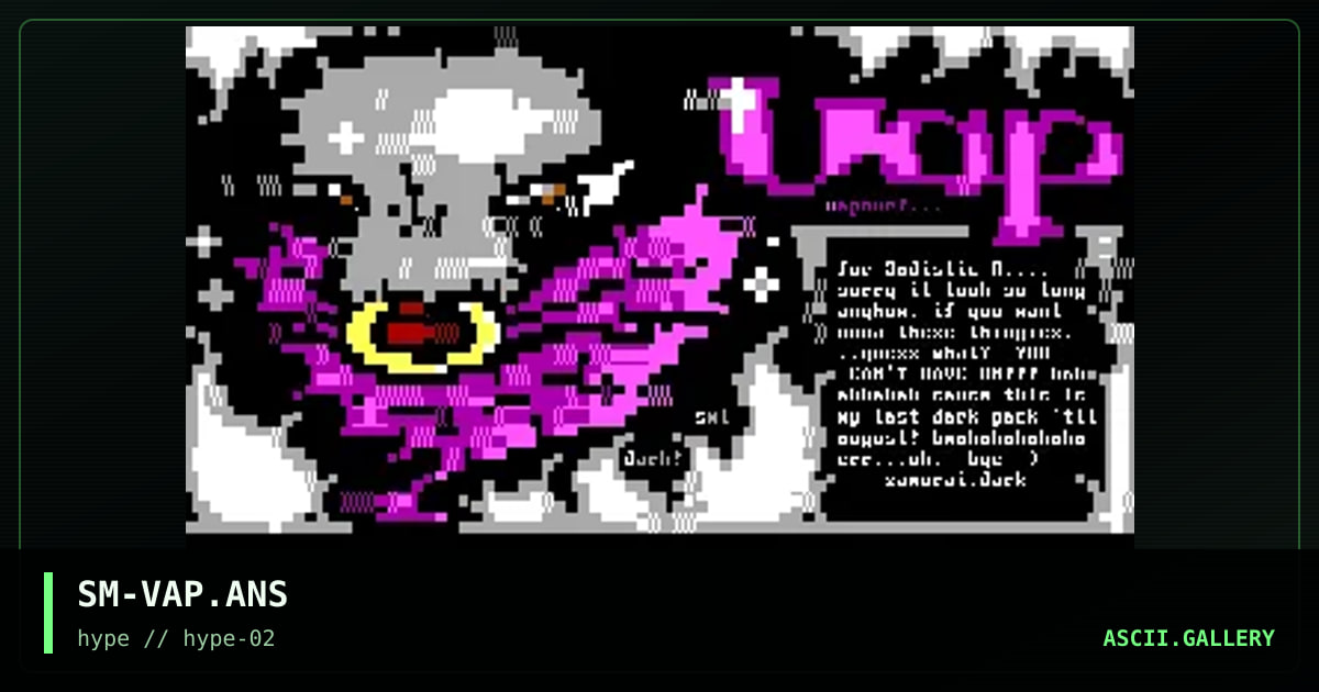 Samurai's Guest Ansi, by samurai, 1996