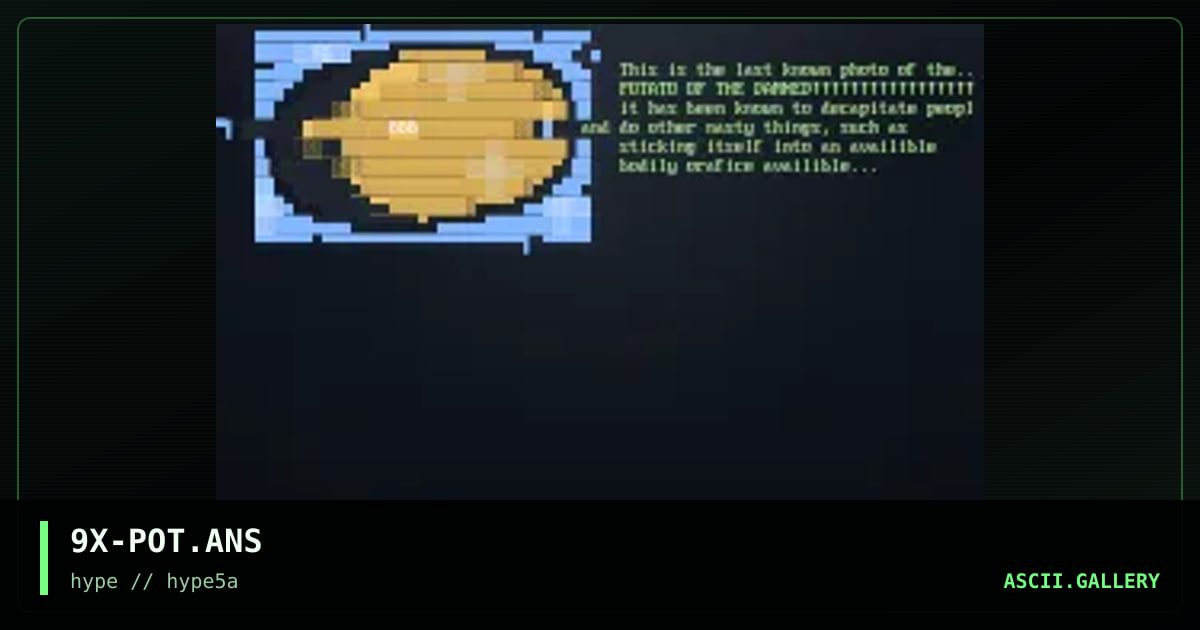" Evil PotatOe ", by pleeto, 1996