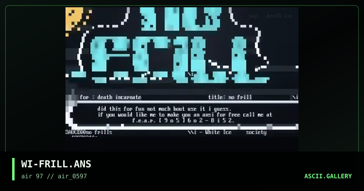 no frill logo, by white ice, 1997