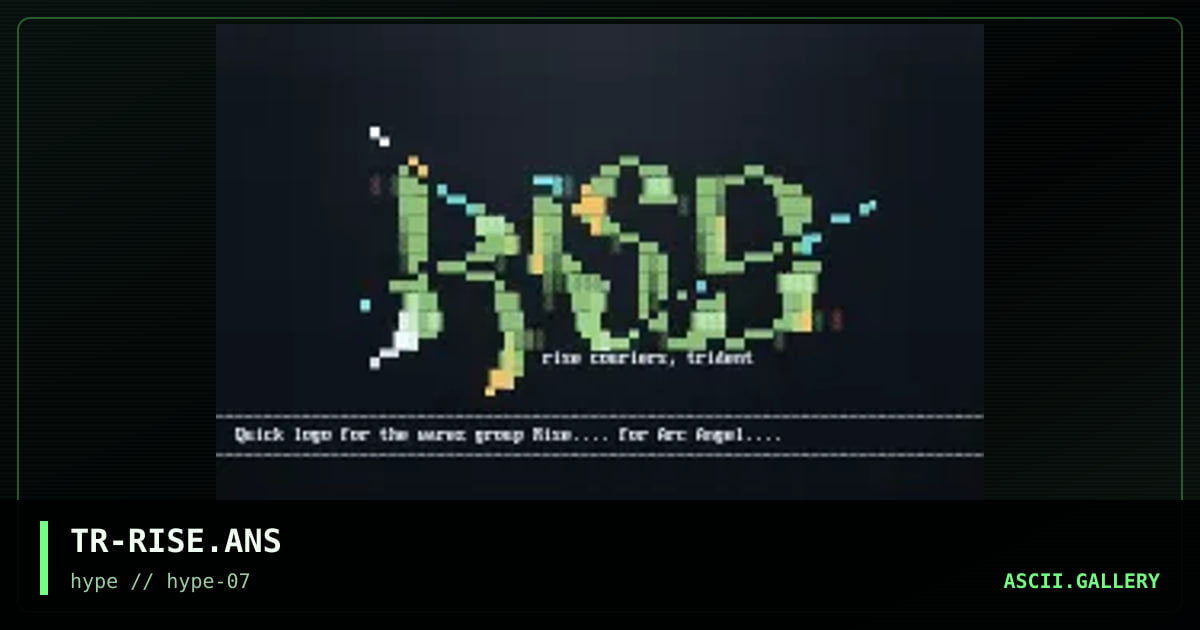 " Rise Logo, (warez) ", by trident, 1997