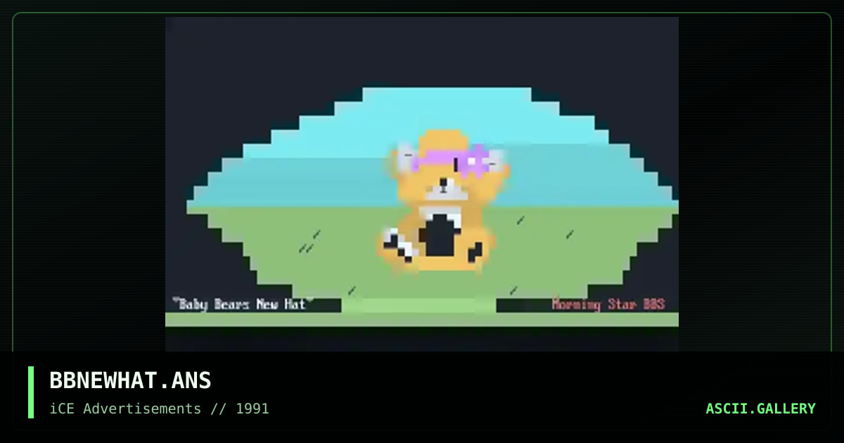 BBNEWHAT.ANS, by george ramos, 1992