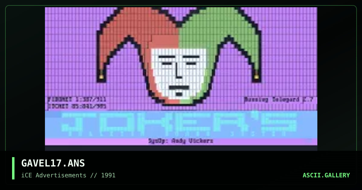 GAVEL17.ANS, by jc, 1992