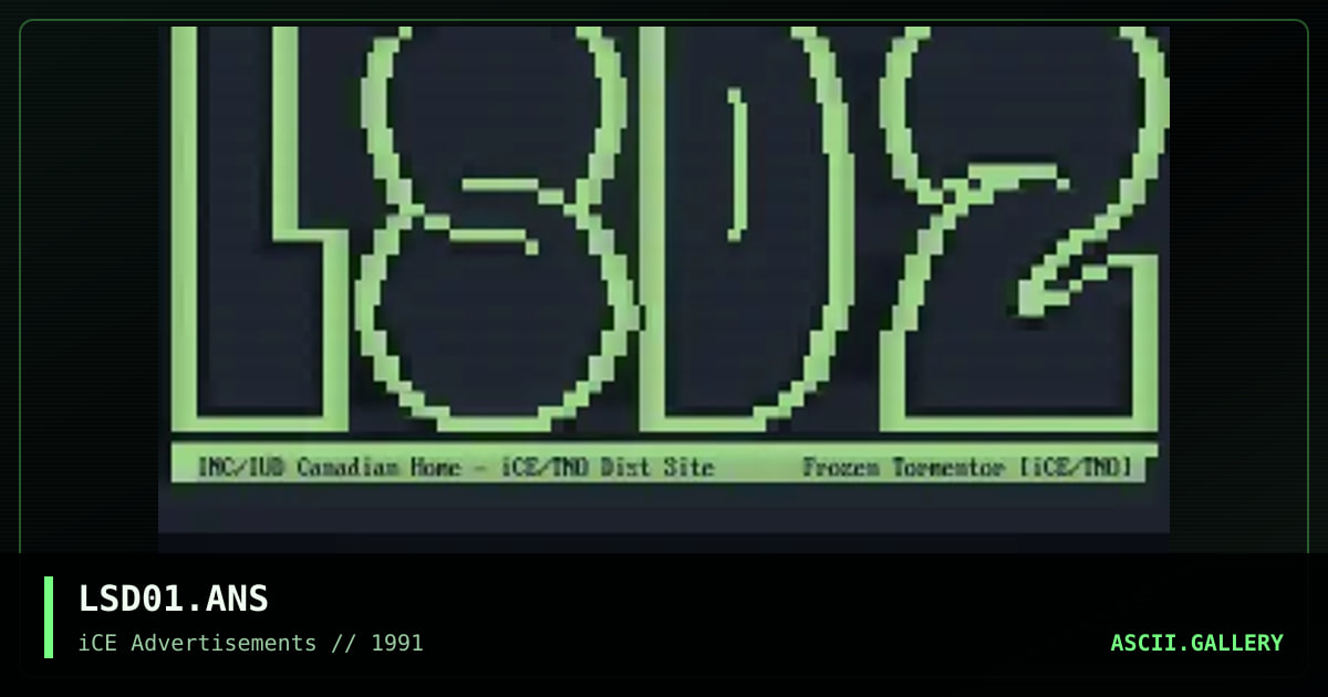 LSD01.ANS, by frozen tormentor, 1992